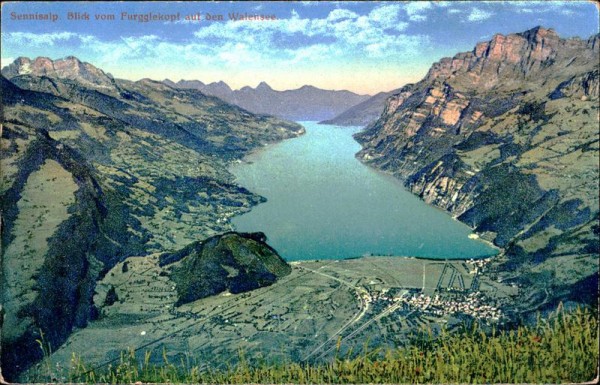 Sennisalp, Blick auf Walensee Vorderseite
