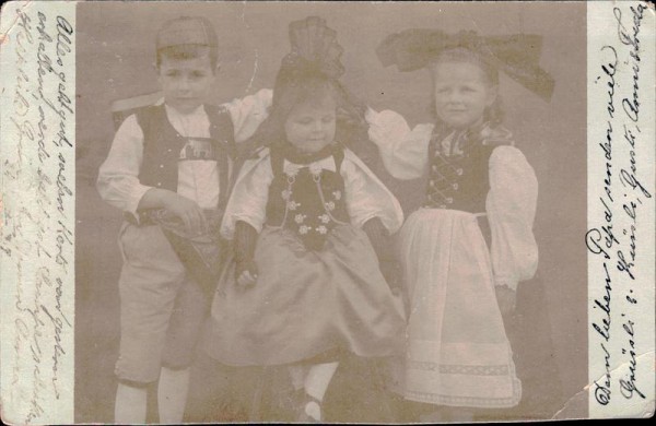Appenzeller Kinder in Tracht Vorderseite