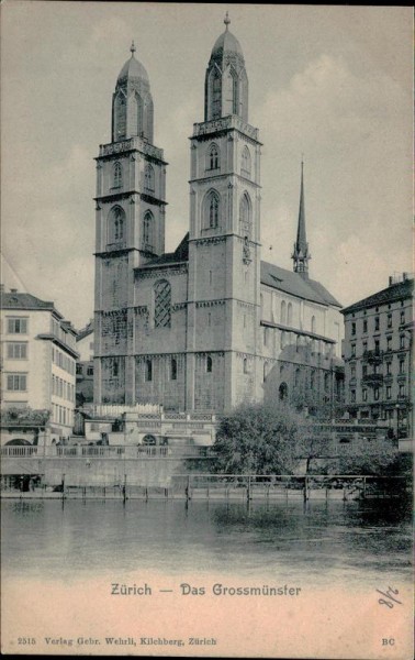 Zürich - Das Grossmünster Vorderseite