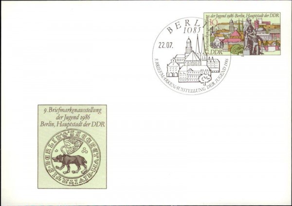 Berlin, Briefmarkenausstellung 1986 Vorderseite