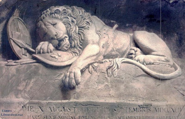 Luzern - Löwendenkmal Vorderseite