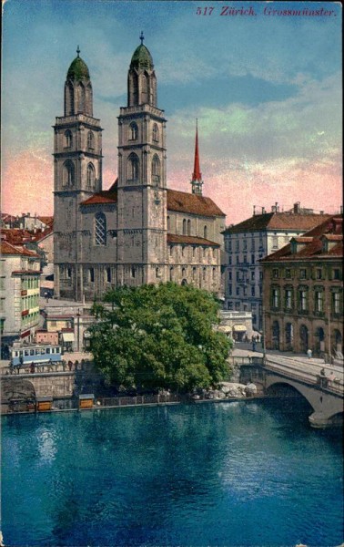 Zürich - Grossmünster Vorderseite