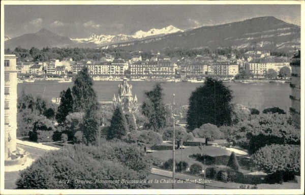 Genève - Monument Brunswick et la Chaine du Mont-Blanc Vorderseite