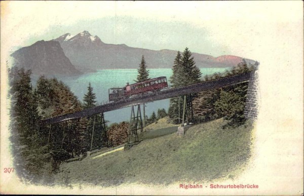Rigibahn, Schnurtobelbrücke Vorderseite