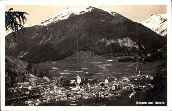 Bergün mit Albula Vorderseite