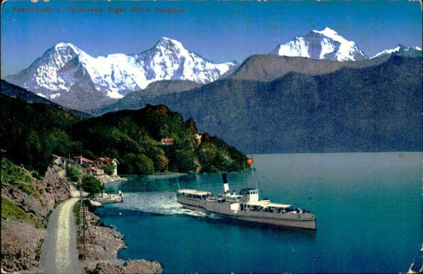 Beatenbucht am Thunersee, Eiger Mönch Jungfrau Vorderseite