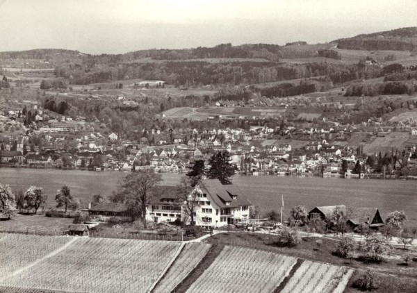 Der neue Landgasthof am Zürichsee, Halbinsel AU - Flugaufnahmen Vorderseite