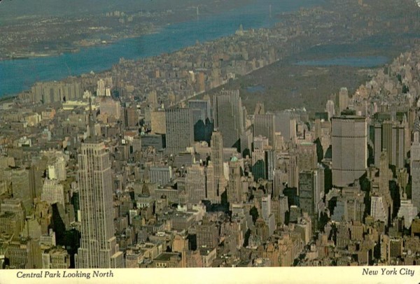 Manhattan mit Central Park und Hudson River, New York City Vorderseite