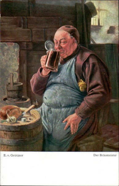 Der Bräumeister, E.v.Grützner Vorderseite
