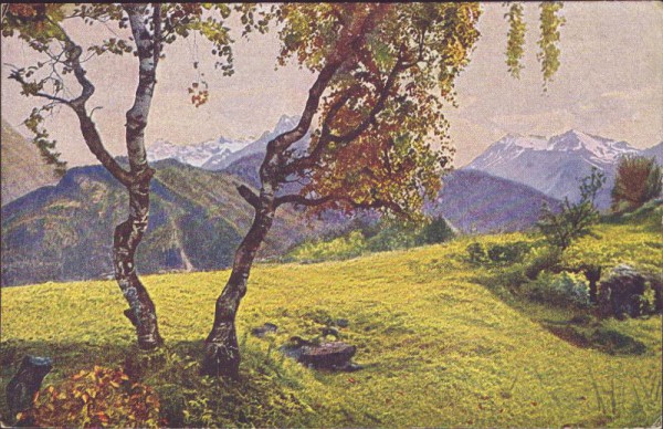 Berglandschaft bei Fetan, Ftan