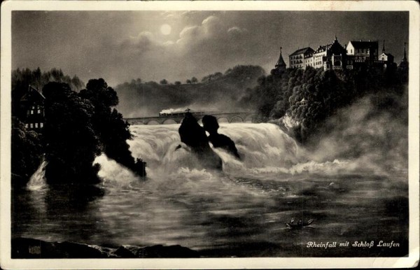 Rheinfall mit Schloss Laufen Vorderseite