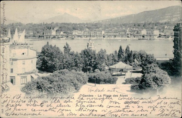 Genève - La Place des Alpes Vorderseite