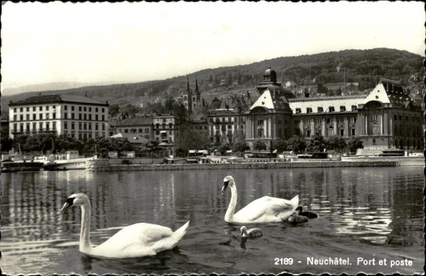 Neuchatel. Port et poste Vorderseite