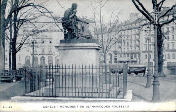 Genève - Monument de Jean-Jaques Rousseau Vorderseite