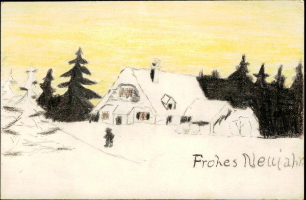 Frohes Neujahr Vorderseite