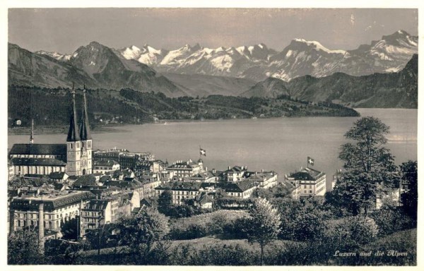 Luzern und die Alpen Vorderseite