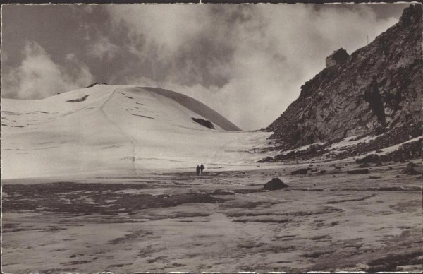 Der Theodulpass ob Zermatt (3319 m) Vorderseite