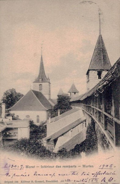 Morat. Jntérieur des remparts - Murten. 1905 Vorderseite