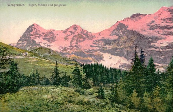 Wengeralp, Eiger , Mönch und Jungfrau Vorderseite