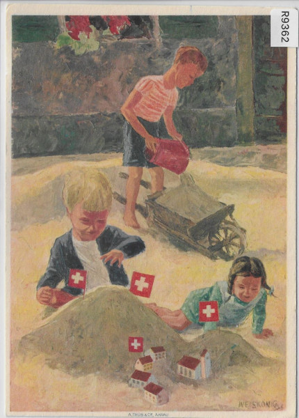 1937 Bundesfeier - Spielende Kinder * Für das Rote Kreuz