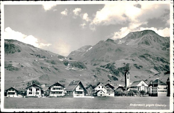 Andermatt gegen Oberalp Vorderseite