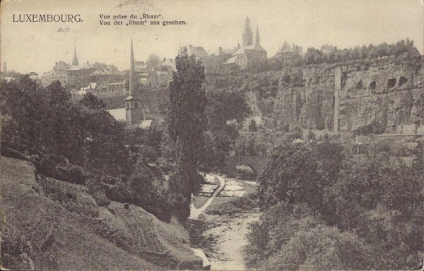 Luxembourg, vue prise du "Rham"