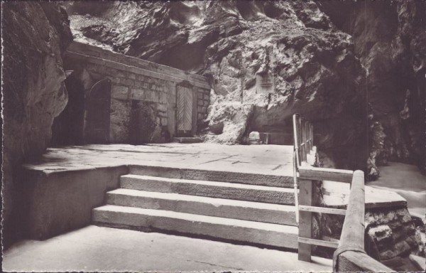 Taminaschlucht, Eingang zur Quelle