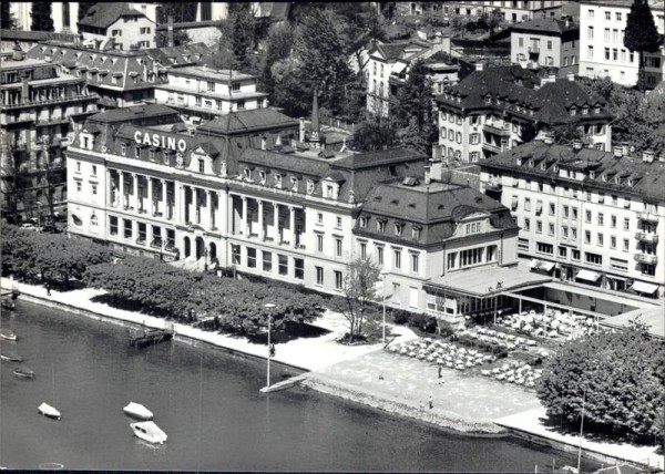 Luzern, Casino-Kursaal, Flugaufnahme Vorderseite