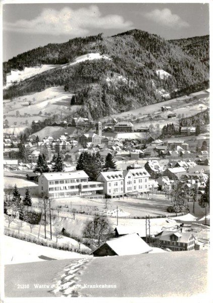 Wattwil mit Krankenhaus Vorderseite