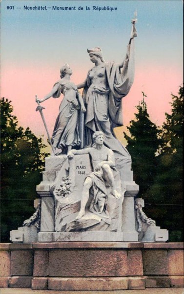 Neuchâtel, Monument de la République Vorderseite