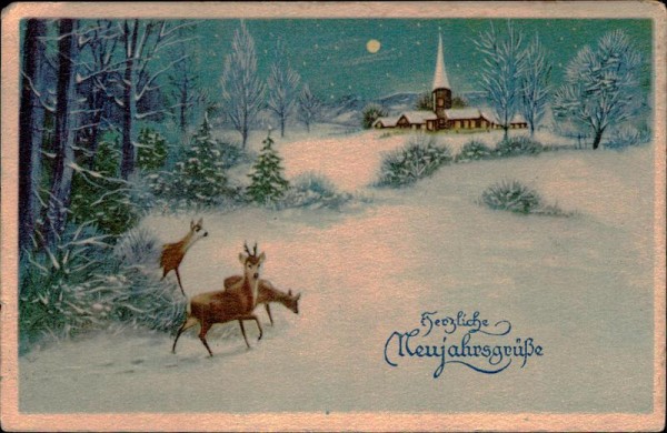 Herzliche Neujahrsgrüsse Vorderseite