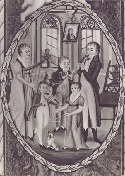 bemalte Hausorgel aus Schwellbrunn, Hauskonzert