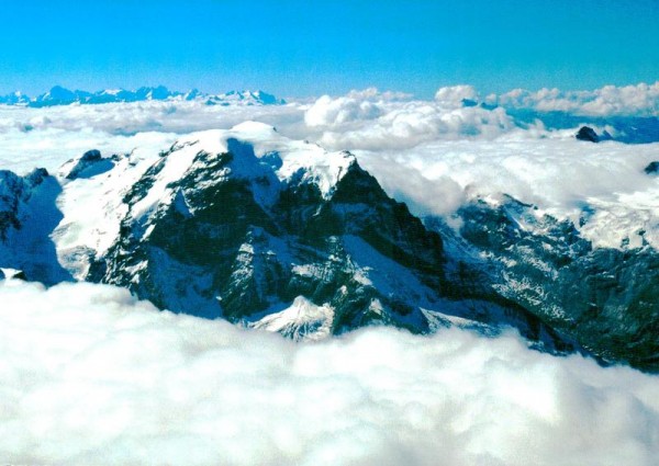 Tödi mit Berner und Walliser Alpen Vorderseite