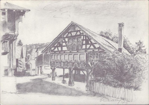 Flawil, Burgau, altes Gerichtshaus Vorderseite