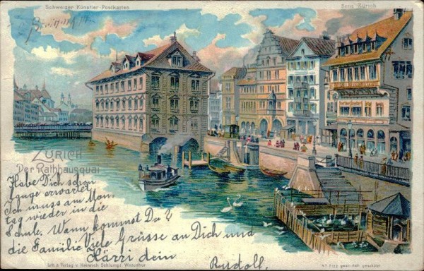 Zürich, Rathausquai Vorderseite