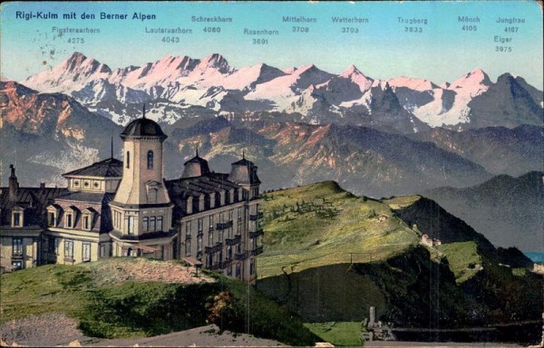 Rigi-Kulm mit den Berner Alpen Vorderseite