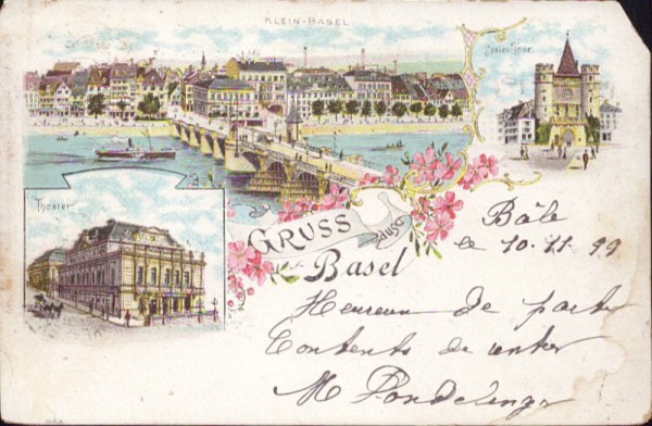 Gruss aus Basel. 1899 - Litho