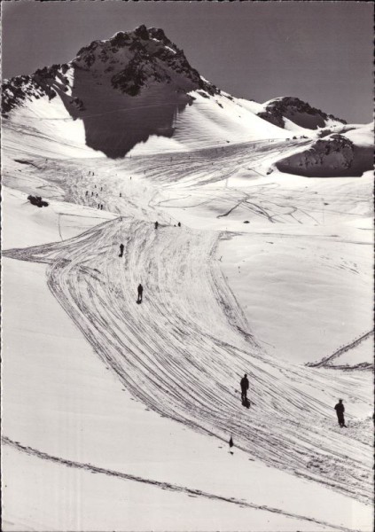 Klosters, Parsenn - Skiabfahrt mit Schwarzkopf