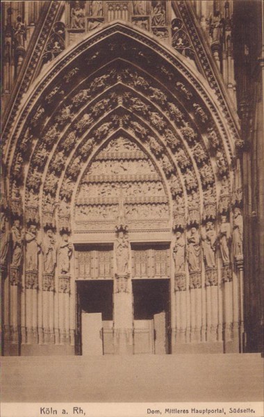 Köln, a. Rh, Dom, mittleres Hauptportal, Südseite