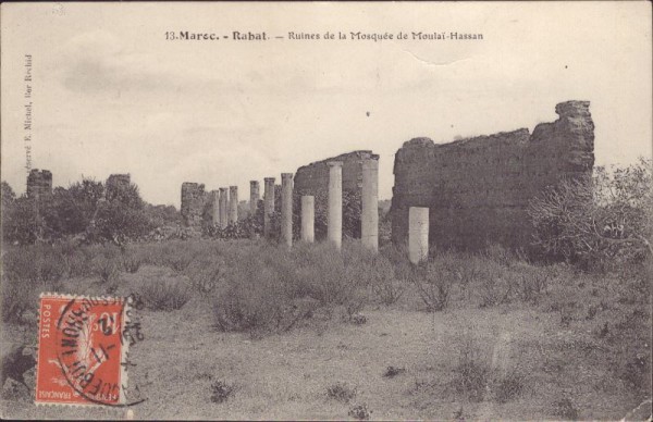 Rabat, Maroc, Ruines de la Mosquée de Moulai-Hassan