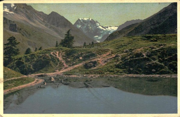 Lac Bleu de Lucel et Mont Collon, Arolla Vorderseite