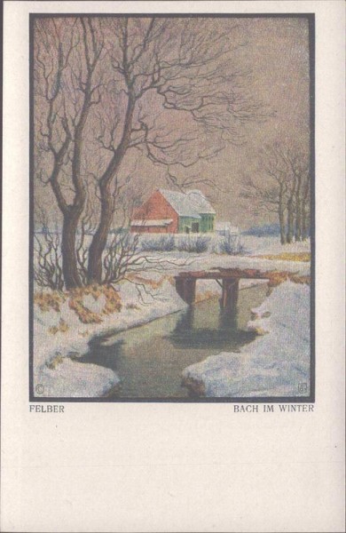 Felber, Bach im Winter Vorderseite