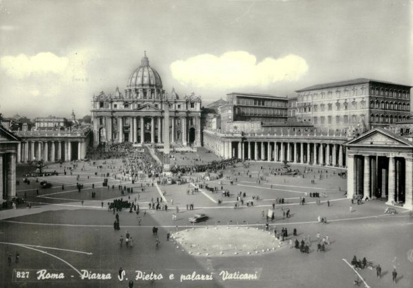 Piazza S. Pietro e palazzi Vaticani, Roma Vorderseite