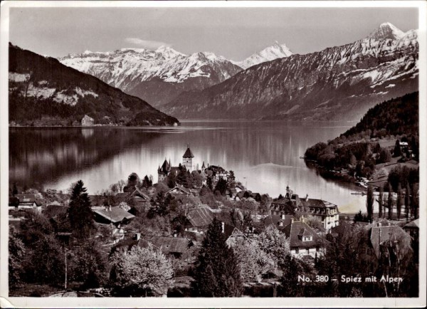 No. 380 - Spiez mit Alpen