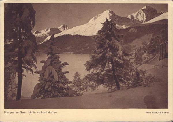 St. Moritz, Morgen am See Vorderseite