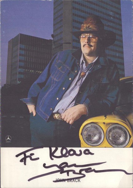 John Brack, Autogrammkarte Vorderseite