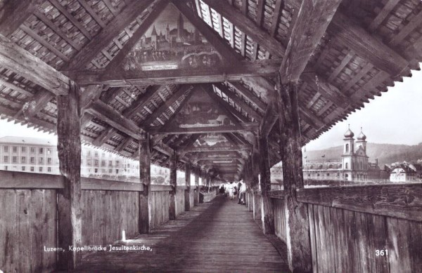 Luzern Kapellbrücke Jesuitenkirche