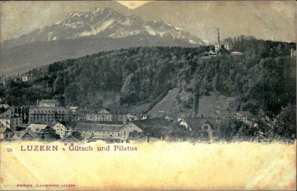 Luzern/Gütsch und Pilatus Vorderseite