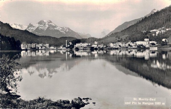 St. Moritz-Bad und Piz la Margna Vorderseite
