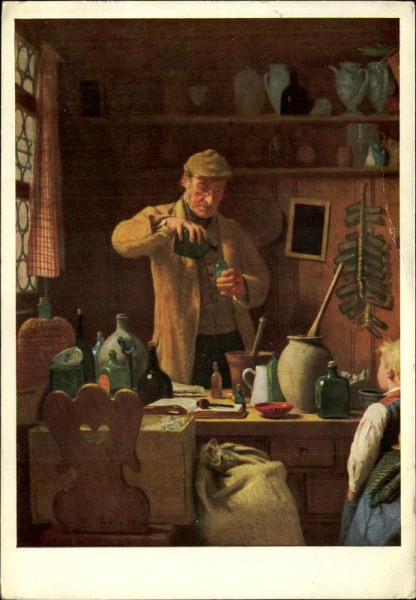 Der Dorfapotheker (Albert Anker) Vorderseite